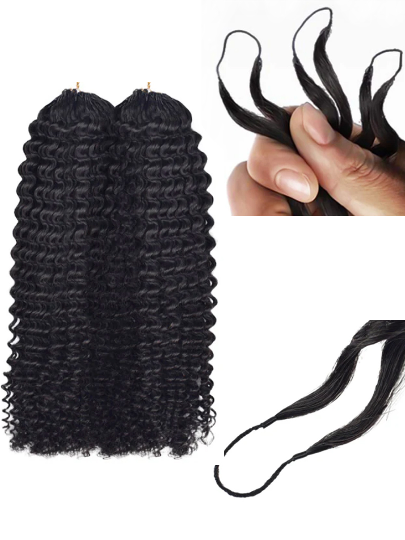 Raw Kinky Curly Crochet Hair Natural Black Human Hair Extension 100gram